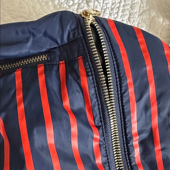 Cynthia Rowley Navy Backpack with Red Stripes - Picture 7 of 9